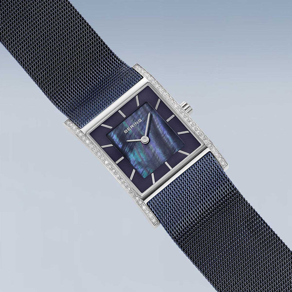 Bering Classic 10426-398-S Damenuhr • Kratzfestes Saphirglas • Feines Milanaise-Armband