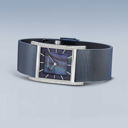 Bering Classic 10426-398-S Damenuhr • Kratzfestes Saphirglas • Feines Milanaise-Armband
