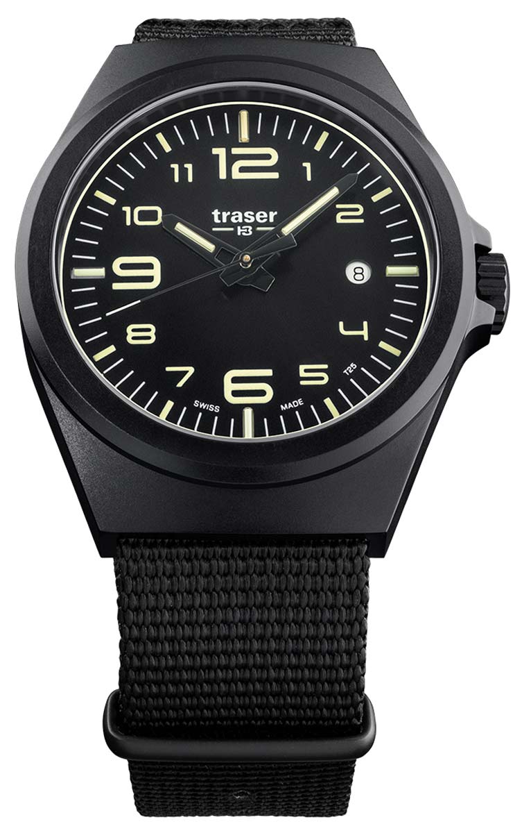 Traser P59 Essential M Black 108218 Herren Uhr • trigalight-Technologie • Saphirglas