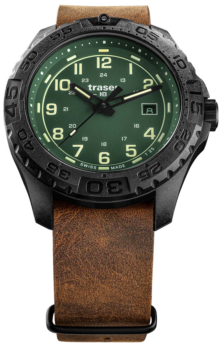 Traser P96 OdP Evolution Green 109038 Herren Uhr • Swiss Made Quarz • Saphirglas
