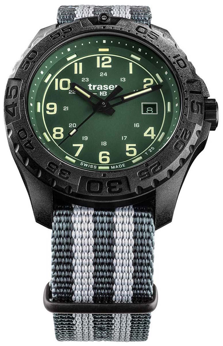 Traser P96 OdP Evolution Green 109039 Herren Uhr • Swiss Made Quarz • Saphirglas