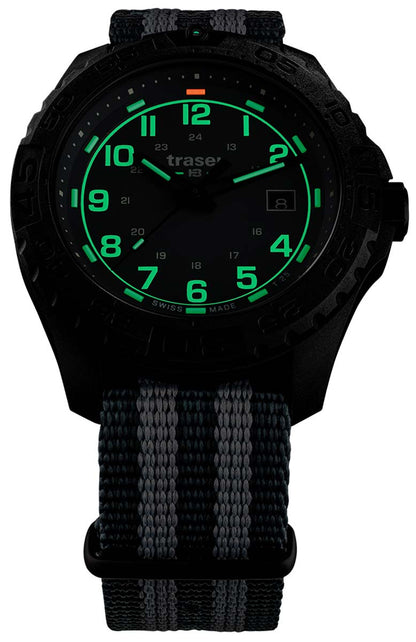 Traser P96 OdP Evolution Green 109039 Herren Uhr • Swiss Made Quarz • Saphirglas