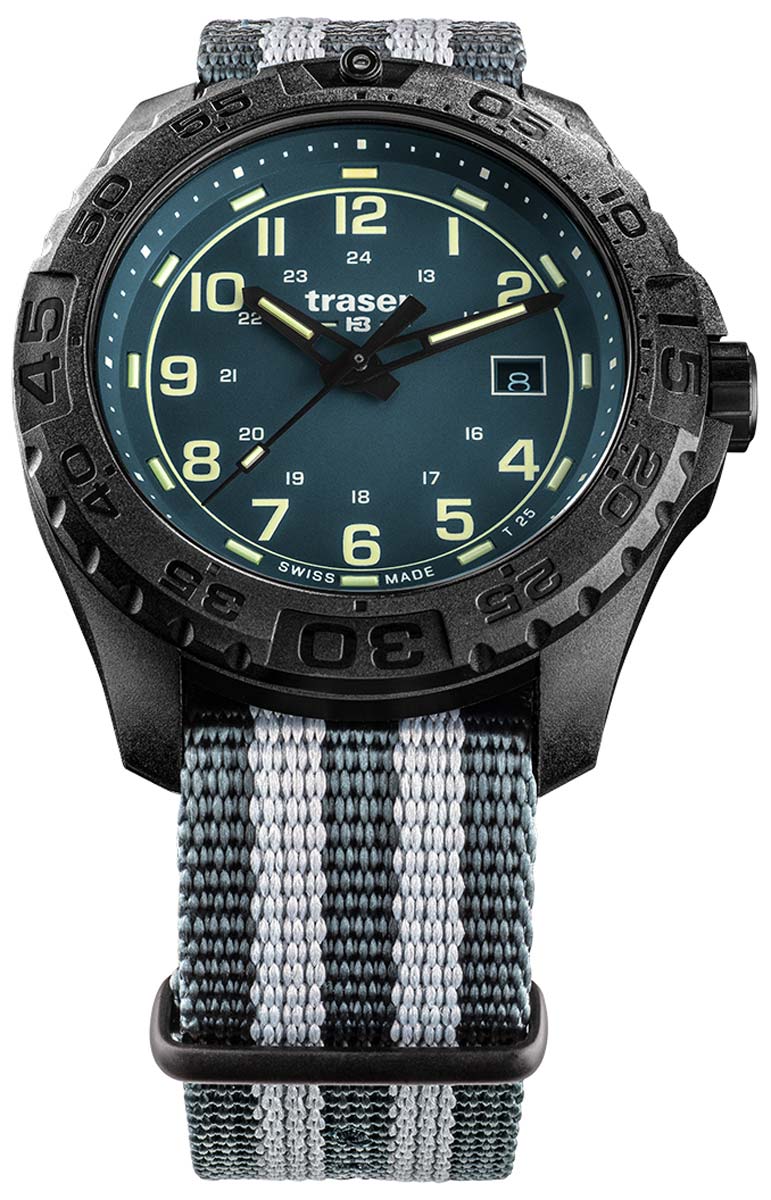 Traser P96 OdP Evolution Petrol 109041 Herren Uhr • trigalight-Technologie • Saphirglas