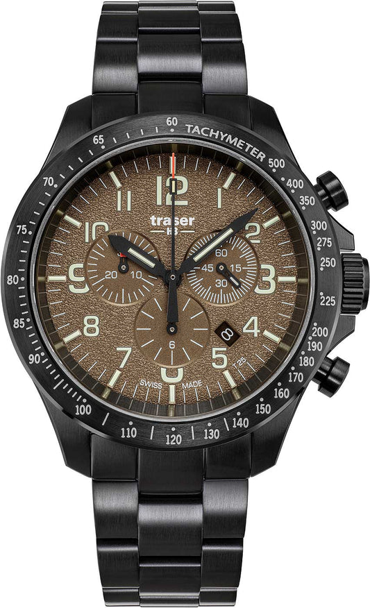 Traser P67 Officer Pro Chronograph 109460 Herren Uhr • Swiss Made Quarz Chronograph • Saphirglas