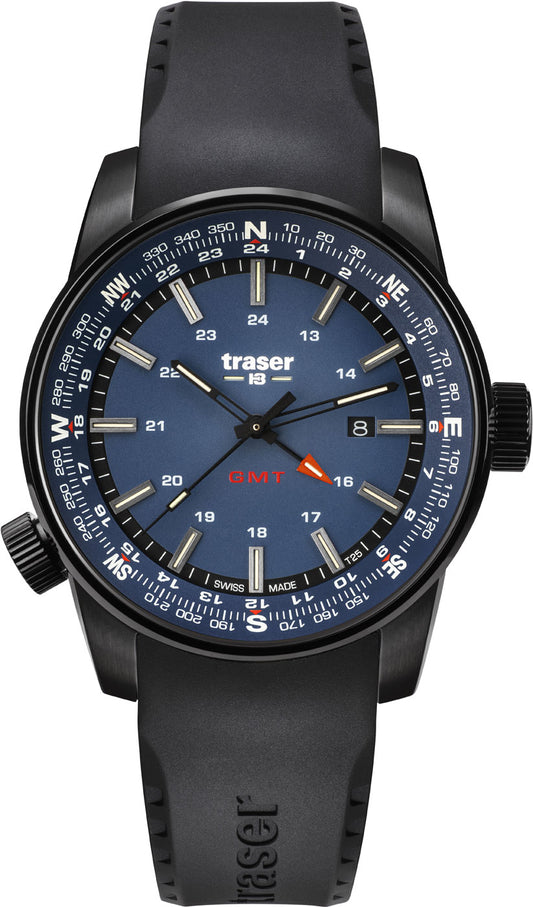 Traser P68 Pathfinder GMT 109743 Herren Uhr • trigalight-Beleuchtung • GMT-Funktion