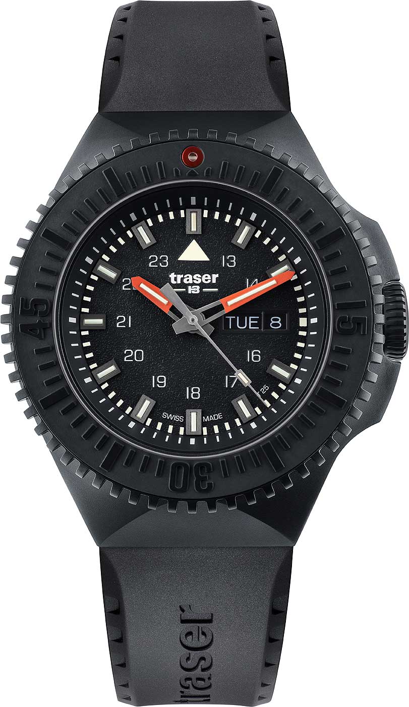 Traser P69 Black Stealth Black 109855 Uhr • trigalight-Technologie • 50 bar wasserdicht