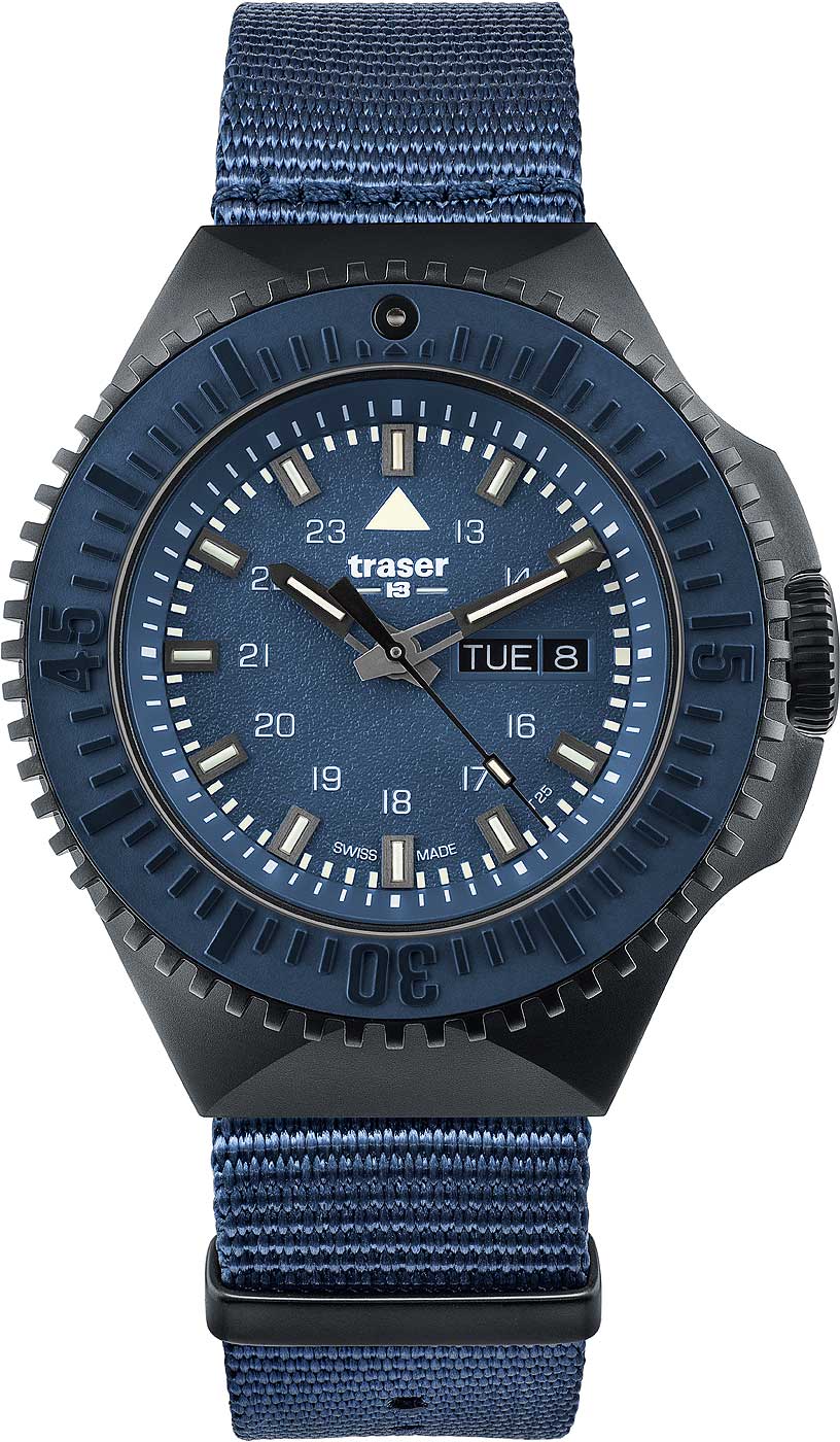 Traser P69 Black Stealth 109856 Herren Uhr • Swiss Made Quarz • Saphirglas