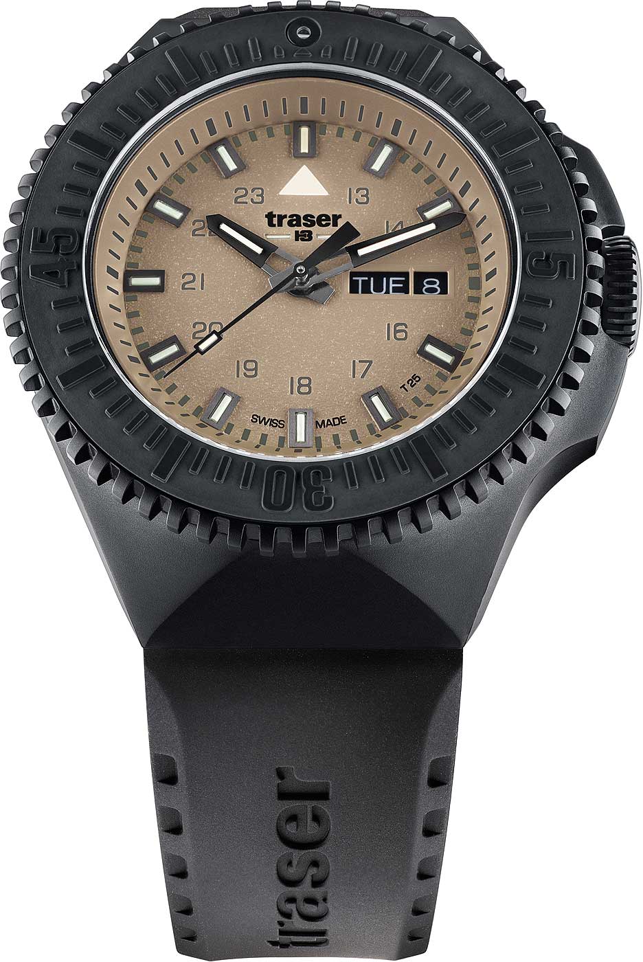 Traser P69 Black Stealth 109861 Herren Uhr • Swiss Made Quarzwerk • Saphirglas