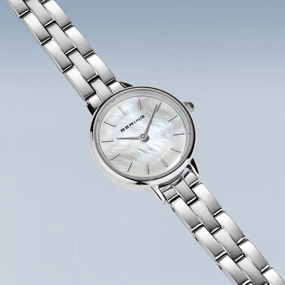 Bering Classic 11022-704 Women's Watch • Scratch-resistant sapphire crystal • Mother-of-pearl dial