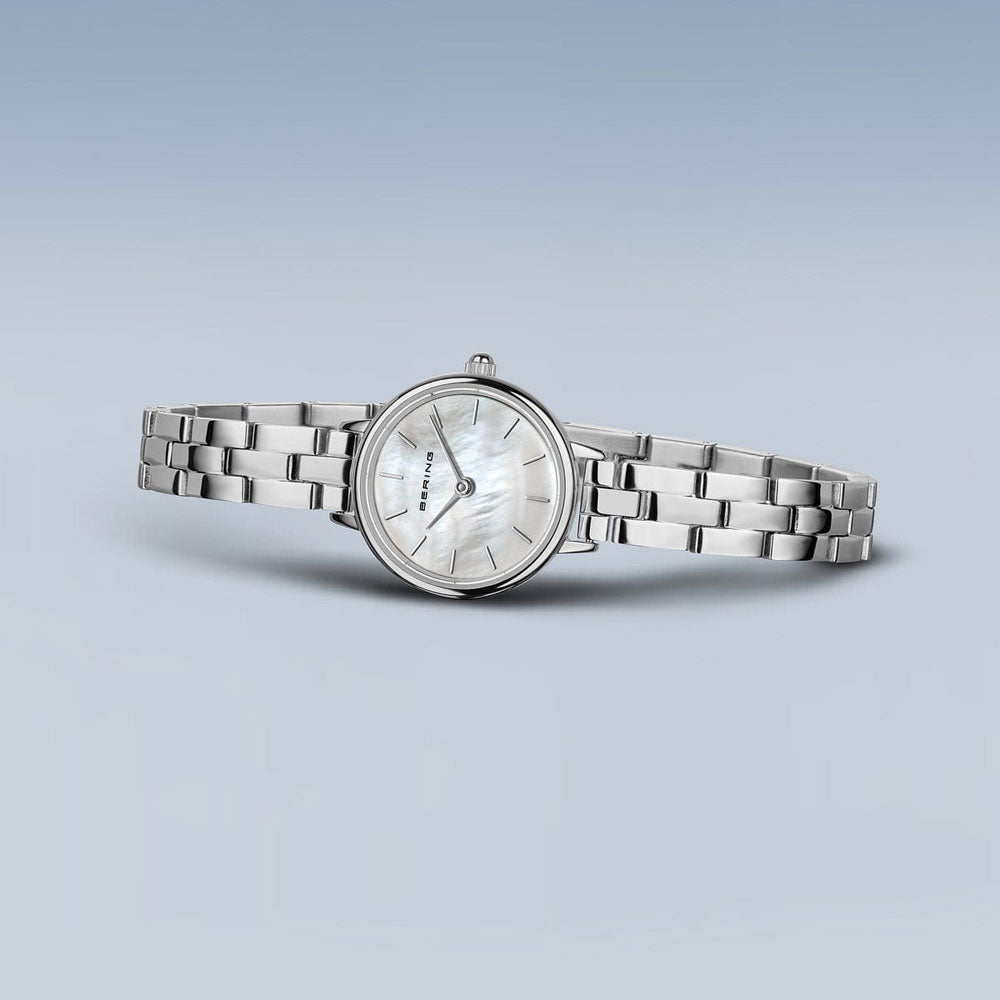 Bering Classic 11022-704 Women's Watch • Scratch-resistant sapphire crystal • Mother-of-pearl dial