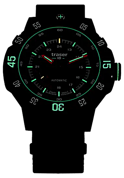 Traser P99 A Tactical Carbon 110960 Men's Watch • Automatic • Sapphire Crystal • trigalight