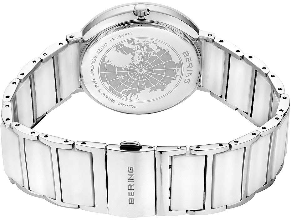 Bering Ceramic 11435-754 Damenuhr • Kratzfestes Saphirglas • High-Tech Keramik