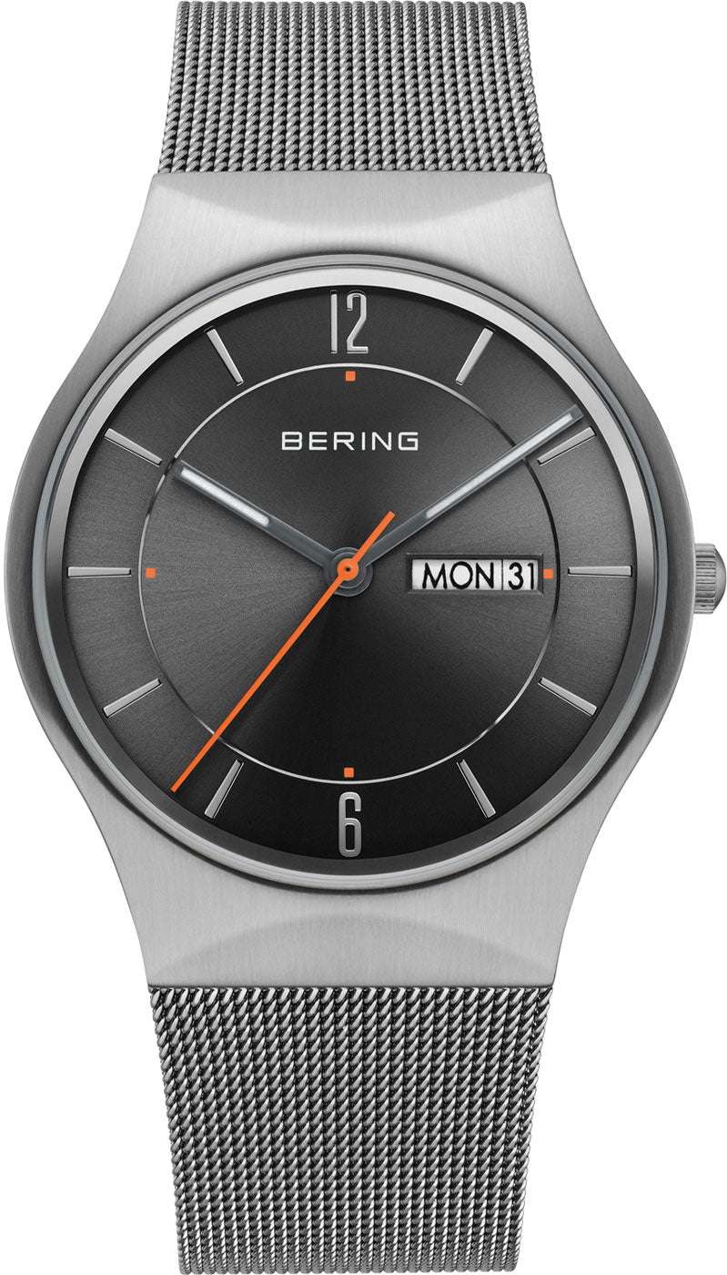 Bering Classic 11938-007DD Herrenuhr • Kratzfestes Saphirglas • Feines Milanaise-Armband