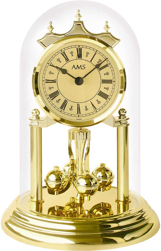 AMS Table Clock 23x13x3.81 cm Brass • Silent Quartz Movement • Timeless Design