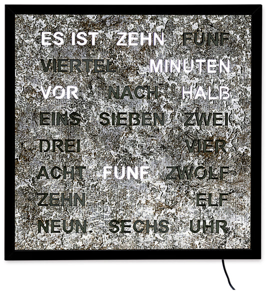 AMS Wanduhr 40x40x5 cm Metall • Modernes Design • Präzises Quarzwerk