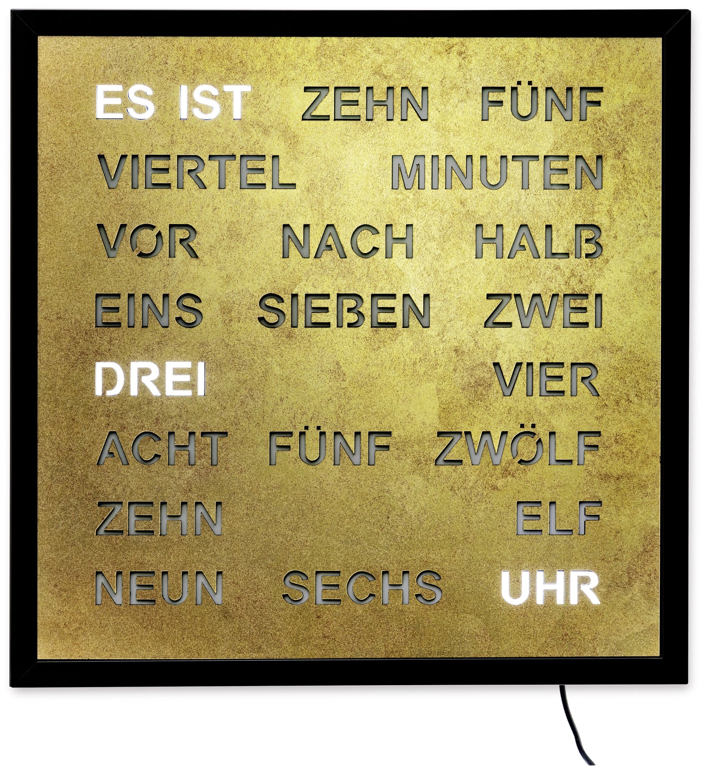 AMS Quarz-Wanduhr 1271 - Metallgehäuse lackiert