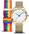 Bering 127220-36-334 Damenuhr • Kratzfestes Saphirglas • Feines Milanaise-Armband