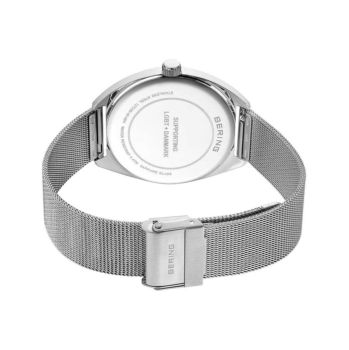 Bering Freedom 127220-40-004 Uhr • Kratzfestes Saphirglas • Feines Milanaise-Armband