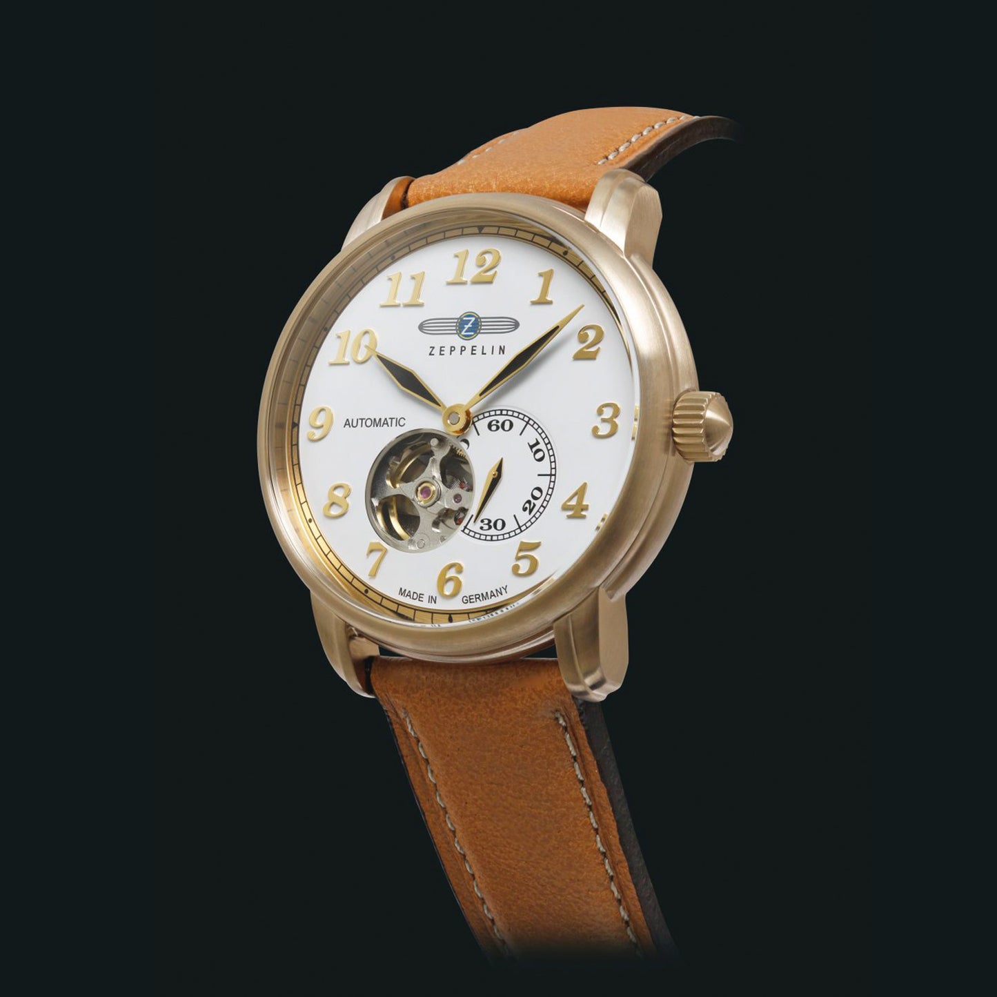 Zeppelin LZ 127 Graf Zeppelin 7664-1 Herrenuhr • Made in Germany • Open Heart Automatik