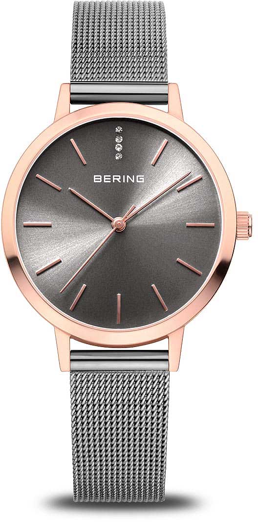 Bering Classic 13434-369 Women's Watch • Scratch-Resistant Sapphire Crystal • Fine Milanese Bracelet