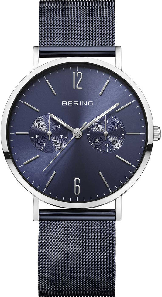 Bering Classic 14236-303 Damenuhr • Kratzfestes Saphirglas • Feines Milanaise-Armband
