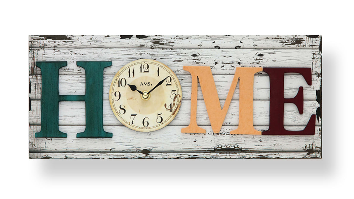 AMS Wall Clock 17x40x5 cm Glass • Silent Quartz Movement • Modern Design