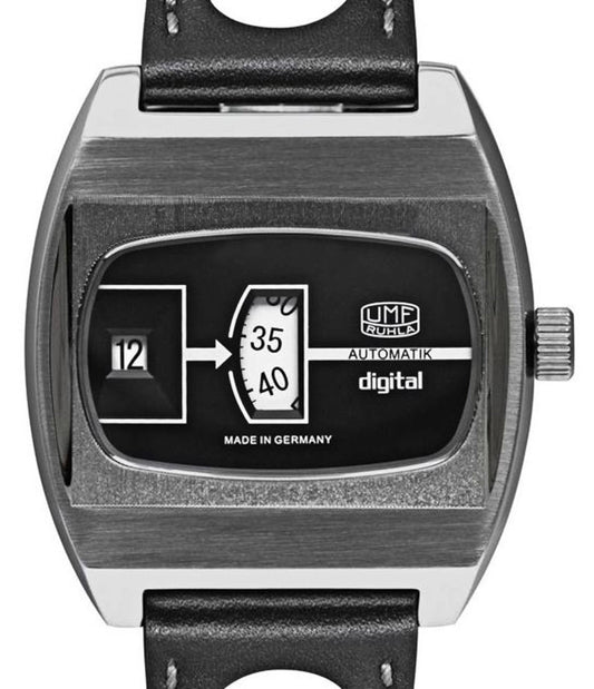 UMF Ruhla Monotimer Herren Uhr • Saphirglas • Quarz Uhrwerk
