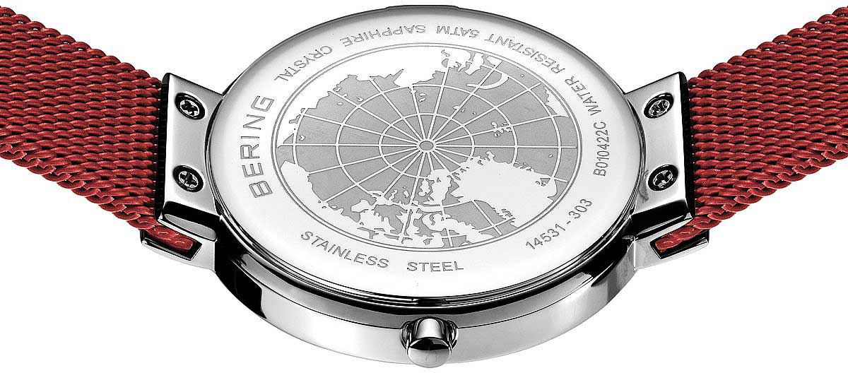 Bering Classic 14531-303 Damenuhr • Kratzfestes Saphirglas • Feines Milanaise-Armband