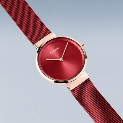 Bering Classic 14531-363 Women's Watch • Scratch-resistant sapphire crystal • Milanese bracelet