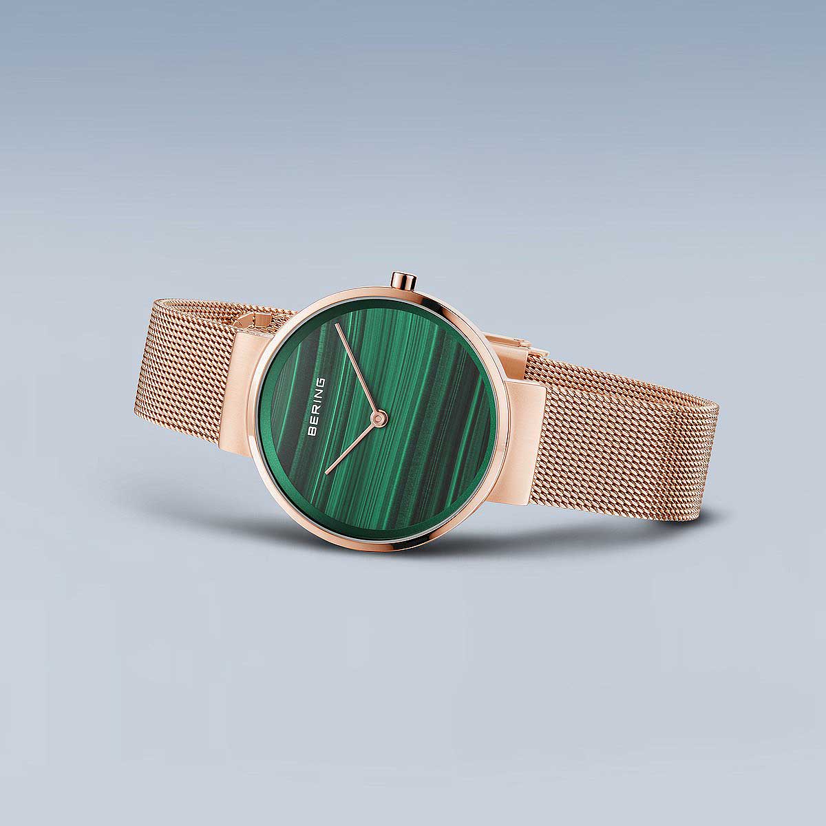Bering Classic 14531-368 Damenuhr • Kratzfestes Saphirglas • Feines Milanaise-Armband