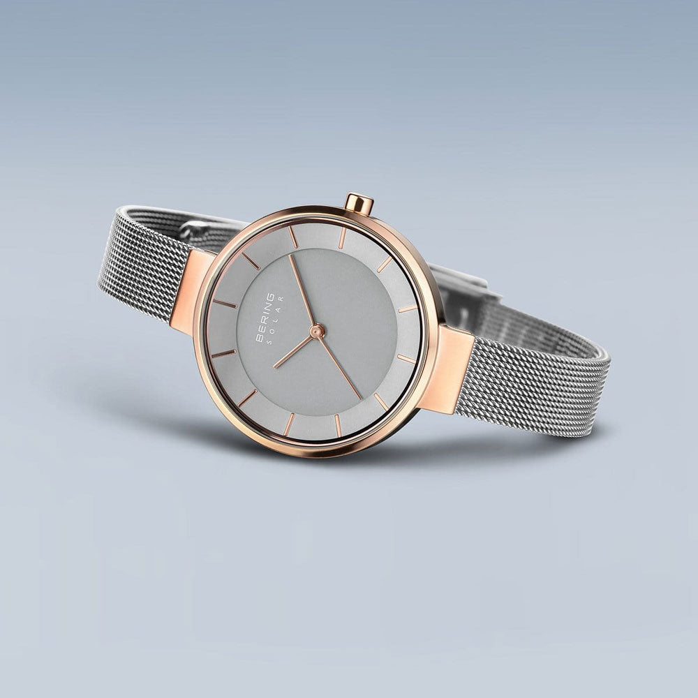 Bering Solar 14631-369 Women's Watch • Sapphire Crystal • Milanese