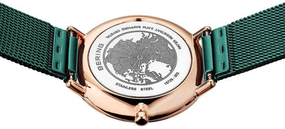 Bering Ultra Slim 15729-868 Damenuhr • Kratzfestes Saphirglas • Feines Milanaise-Armband