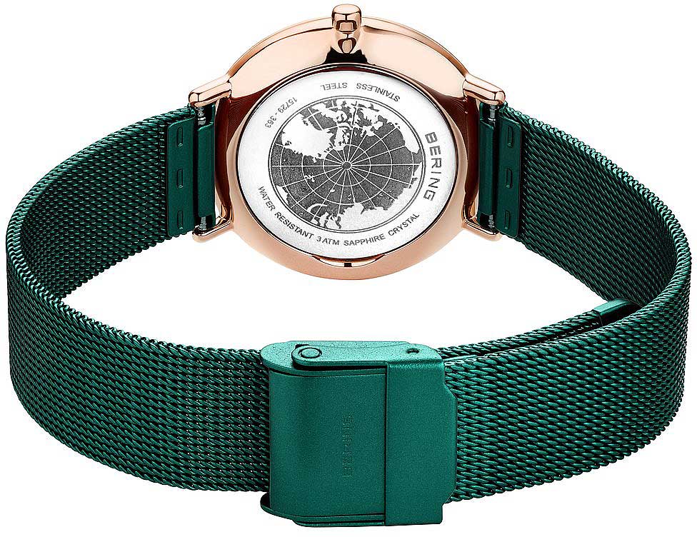Bering Ultra Slim 15729-868 Damenuhr • Kratzfestes Saphirglas • Feines Milanaise-Armband