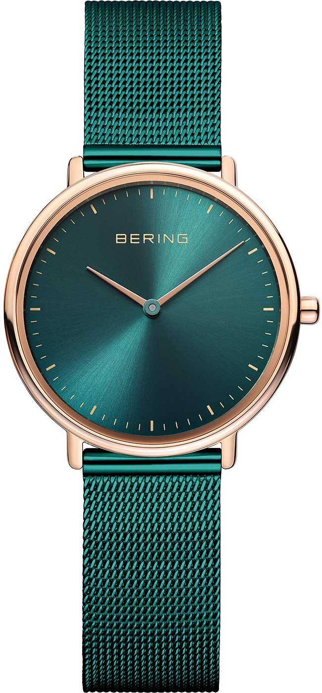 Bering Ultra Slim 15729-868 Damenuhr • Kratzfestes Saphirglas • Feines Milanaise-Armband
