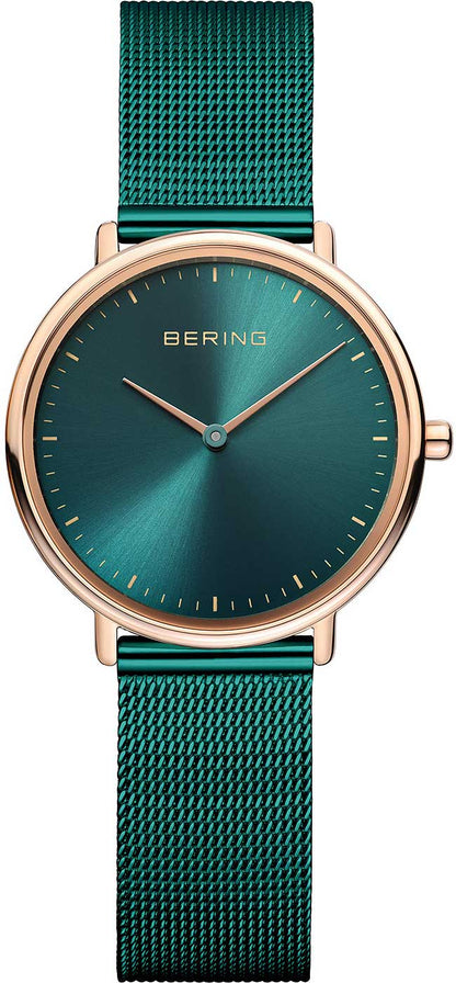 Bering Ultra Slim 15729-868 Damenuhr • Kratzfestes Saphirglas • Feines Milanaise-Armband