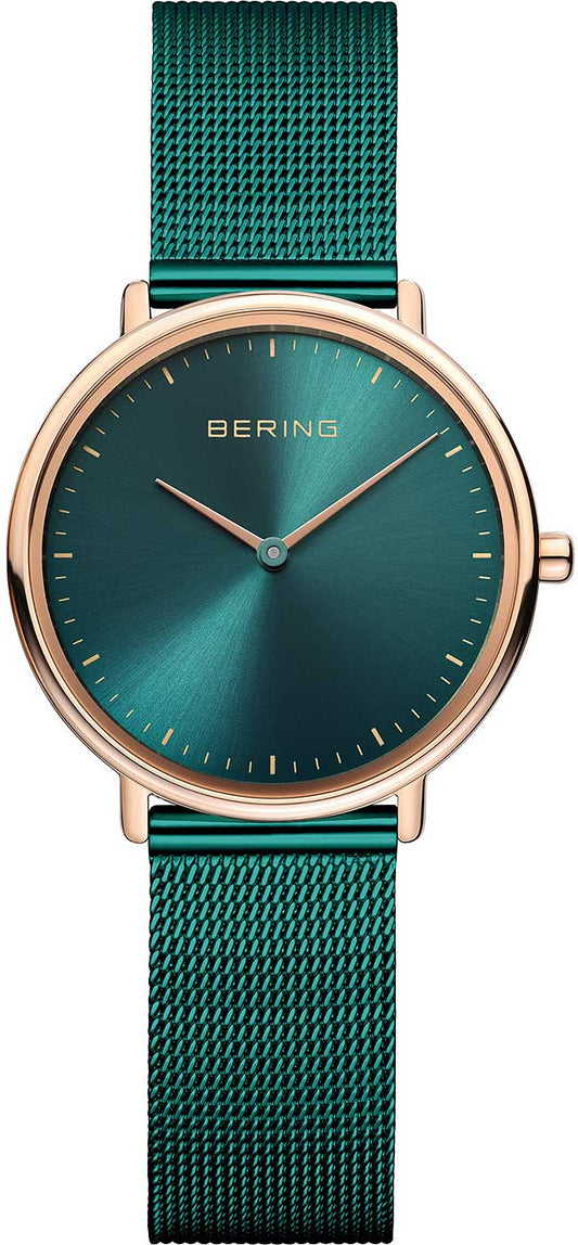 Bering Ultra Slim 15729-868 Damenuhr • Kratzfestes Saphirglas • Feines Milanaise-Armband