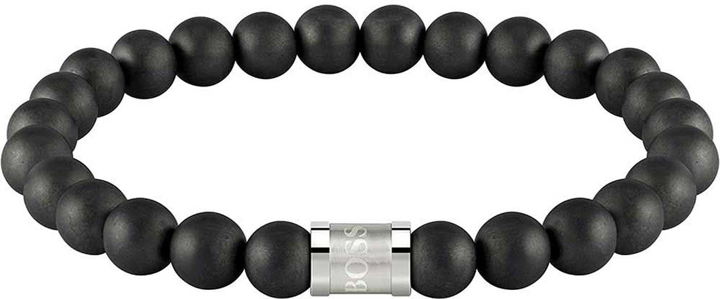 Boss Jewelry 1580042M -  BEADS FOR HIM Herrenarmband aus Onyxsteinen