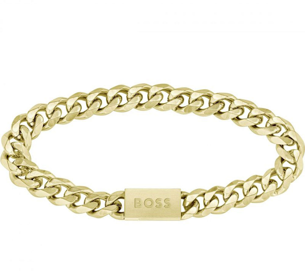Boss Jewelry 1580403M - Panzerarmband CHAIN FOR HIM Gelbgold