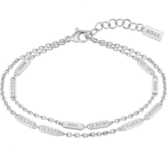 Boss Jewelry 1580448 - Doppelreihiges Armband LARIA mit Verbindungselementen