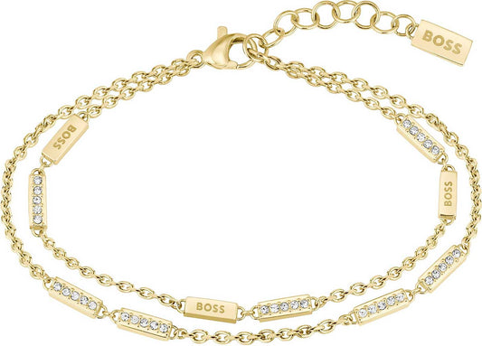 Boss Jewelry 1580450 - Doppelreihiges Armband LARIA mit Verbindungselementen