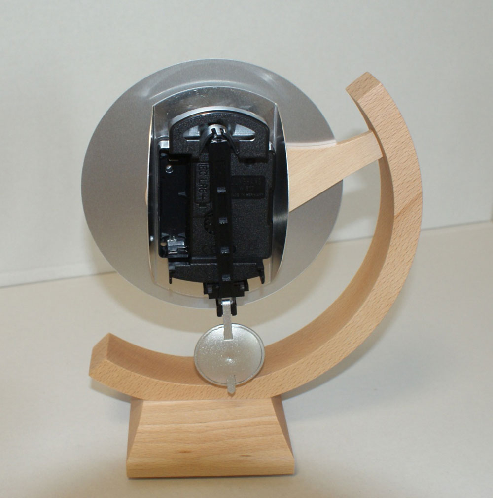 AMS Table Clock 22x18x4 cm Beech • Quartz Movement • Modern Design
