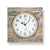 AMS Wanduhr 50x50x5 cm Holz • Präzises Funkwerk • Edles Holz-Stein-Design