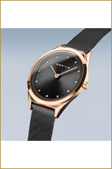 Bering Ultra Slim 17031-162 Damenuhr • Kratzfestes Saphirglas • Feines Milanaise-Armband