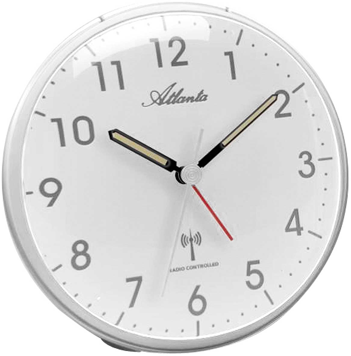Atlanta Radio-Controlled Alarm Clock Modern Ø 11 cm Plastic • Radio-controlled • Sweeping Second Hand