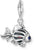 Charm Anhänger Fisch mit blauen Steinen - 925 Sterlingsilber