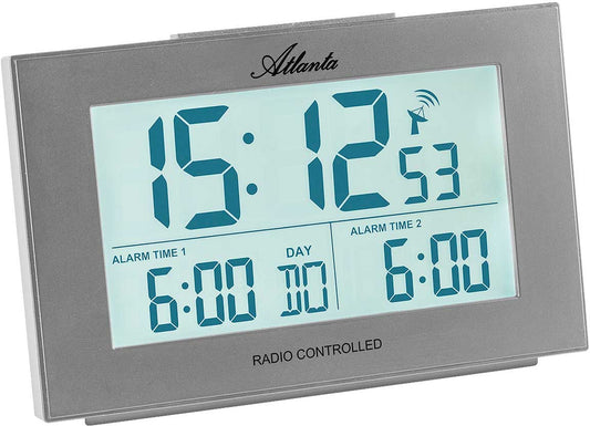 digitalter Reisewecker grau - Atlanta Modell: 1889/19