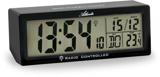 digitaler Wecker schwarz - Atlanta Modell: 1892/7