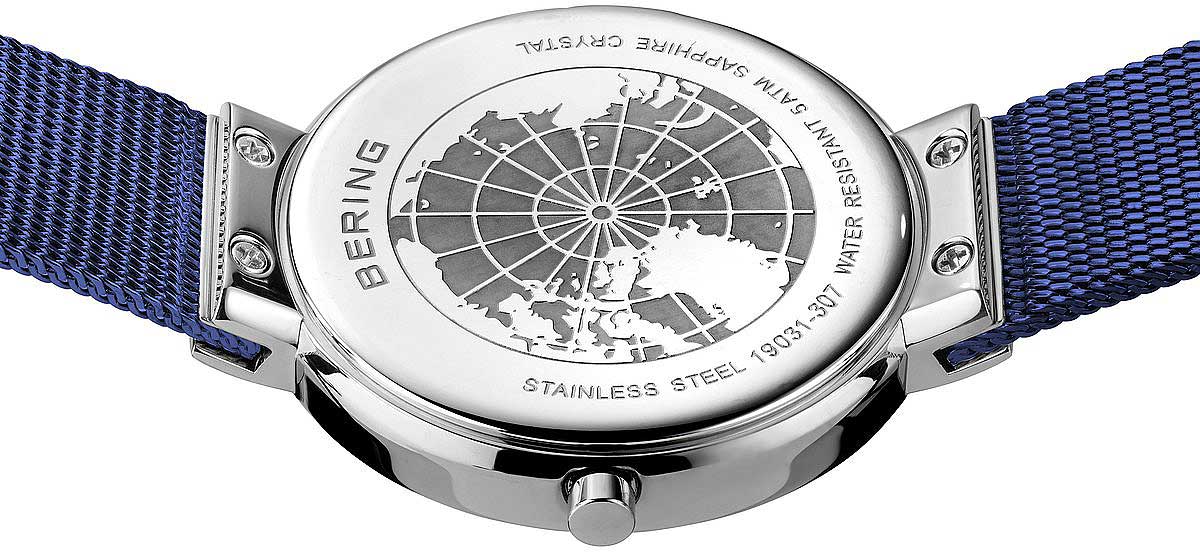 Bering Classic Aurora 19031-307 Women's Watch • Sapphire Glass • Milanese Strap