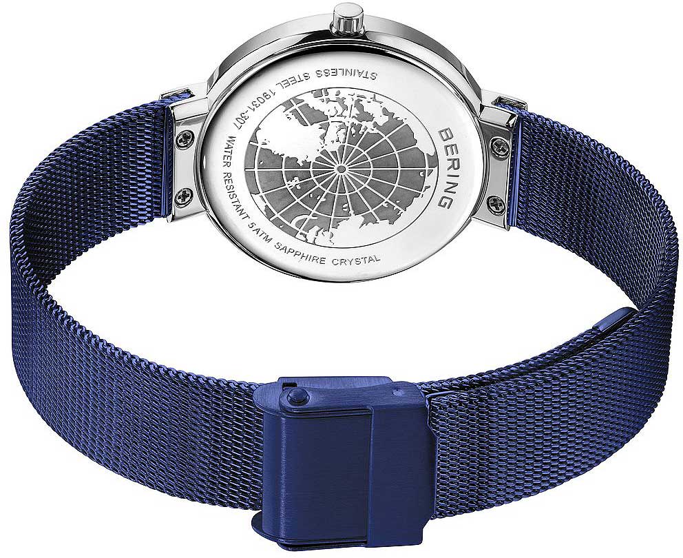 Bering Classic Aurora 19031-307 Women's Watch • Sapphire Glass • Milanese Strap