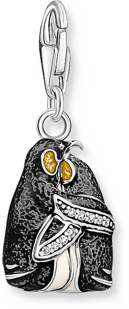 Charm Anhänger Pinguine in 3D-Optik - 925 Sterlingsilber
